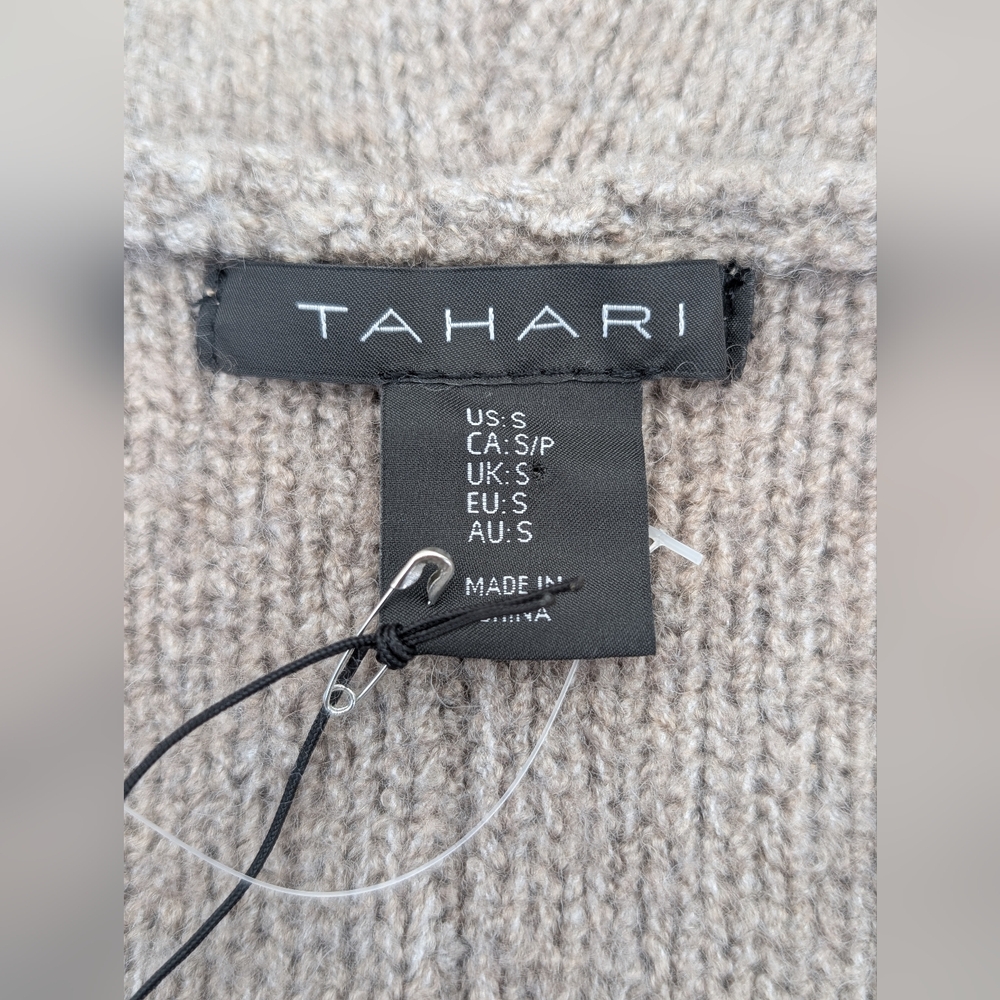 NWT Tahari Hooded Taube Knit Cardigan Women Size Small Sleeveless Front Pockets - Picture 11 of 17